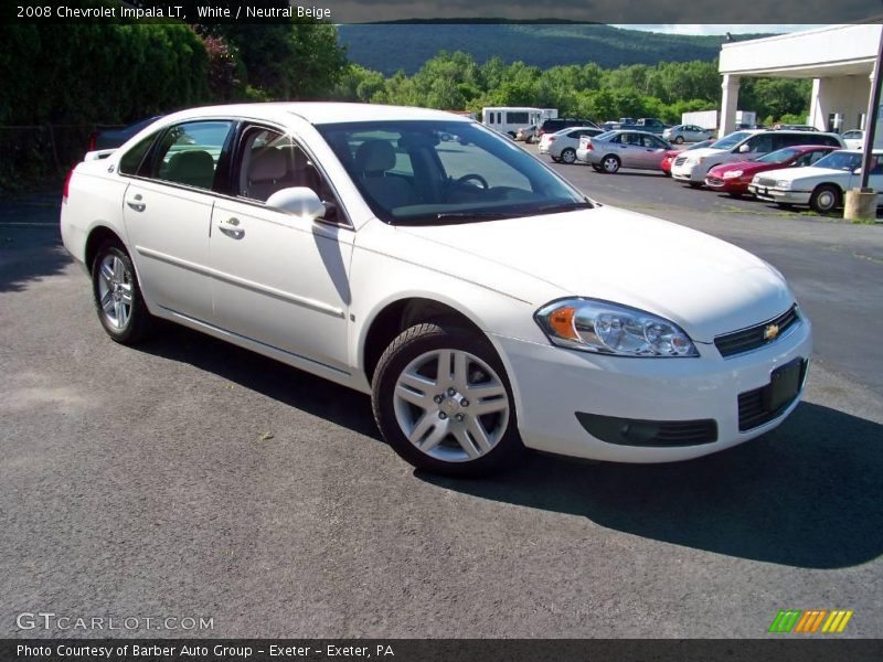 White / Neutral Beige 2008 Chevrolet Impala LT