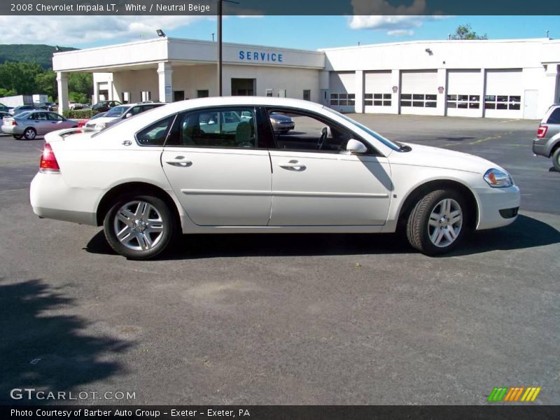 White / Neutral Beige 2008 Chevrolet Impala LT