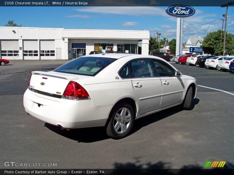 White / Neutral Beige 2008 Chevrolet Impala LT