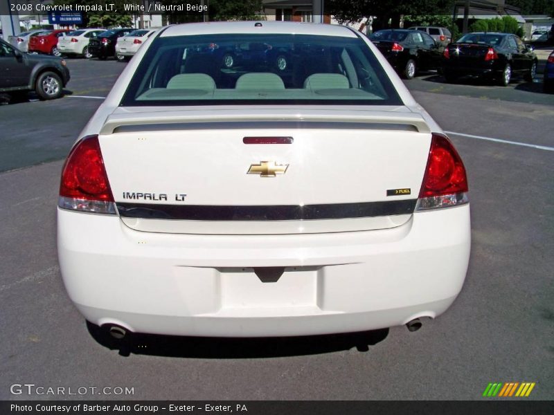 White / Neutral Beige 2008 Chevrolet Impala LT