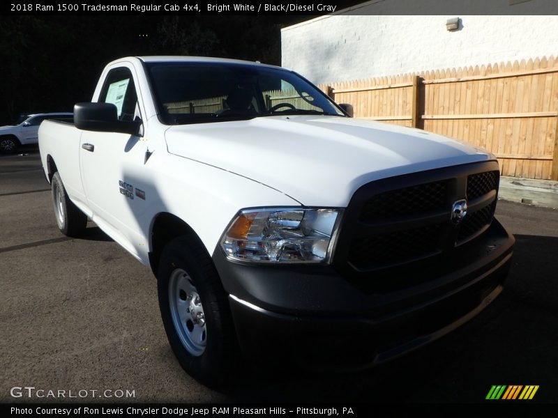 Bright White / Black/Diesel Gray 2018 Ram 1500 Tradesman Regular Cab 4x4