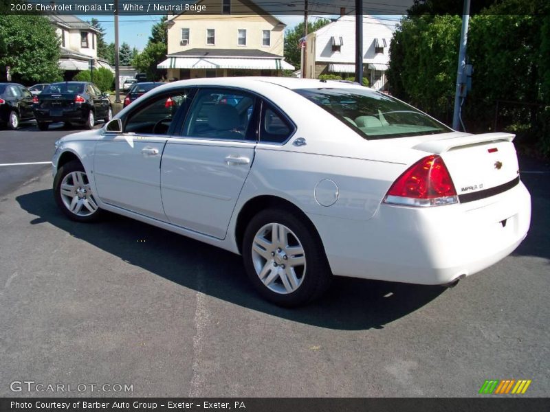White / Neutral Beige 2008 Chevrolet Impala LT