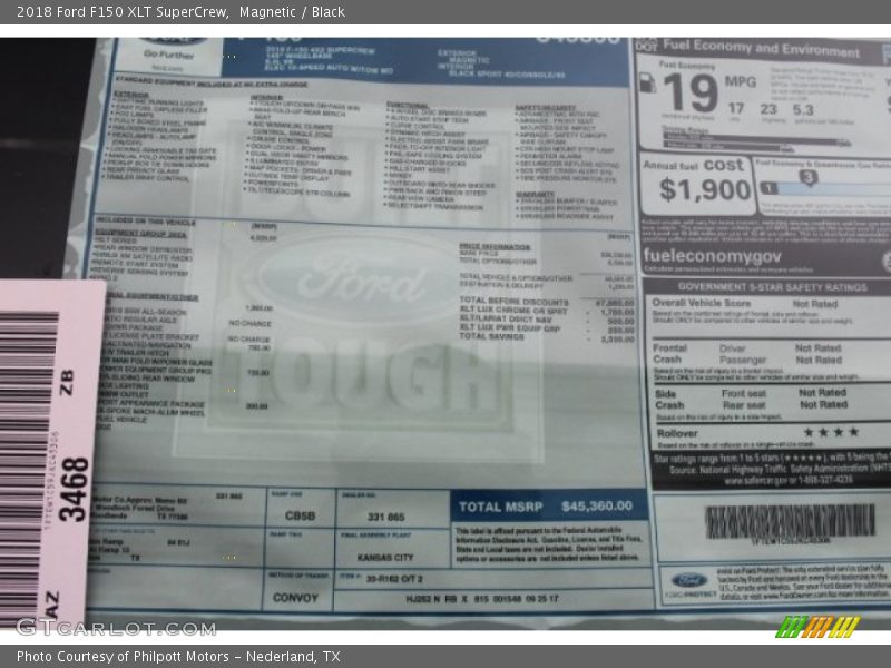 Magnetic / Black 2018 Ford F150 XLT SuperCrew