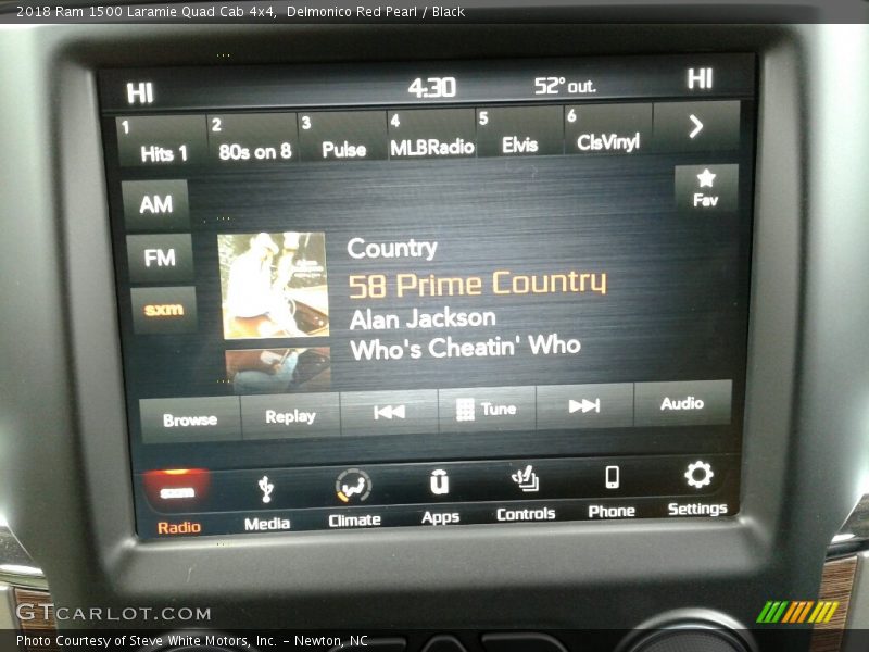 Delmonico Red Pearl / Black 2018 Ram 1500 Laramie Quad Cab 4x4