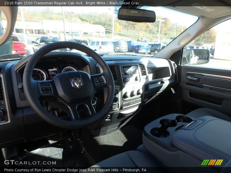 Bright White / Black/Diesel Gray 2018 Ram 1500 Tradesman Regular Cab 4x4