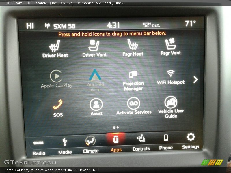 Delmonico Red Pearl / Black 2018 Ram 1500 Laramie Quad Cab 4x4