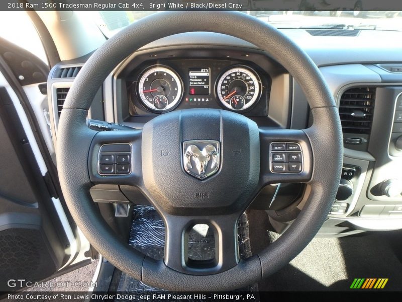 Bright White / Black/Diesel Gray 2018 Ram 1500 Tradesman Regular Cab 4x4