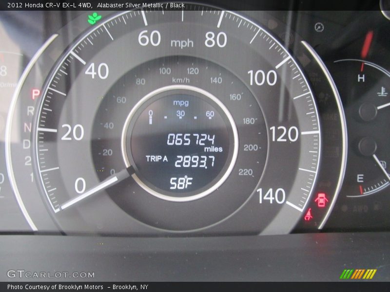 Alabaster Silver Metallic / Black 2012 Honda CR-V EX-L 4WD