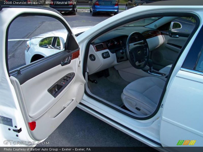 White / Neutral Beige 2008 Chevrolet Impala LT