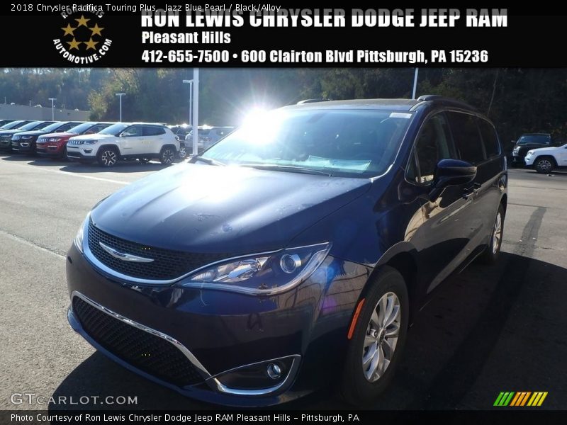 Jazz Blue Pearl / Black/Alloy 2018 Chrysler Pacifica Touring Plus