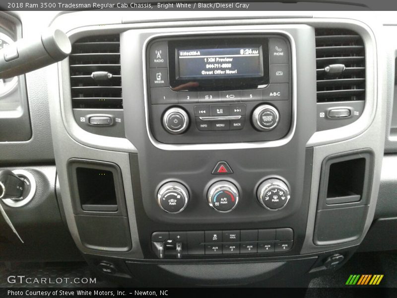 Bright White / Black/Diesel Gray 2018 Ram 3500 Tradesman Regular Cab Chassis