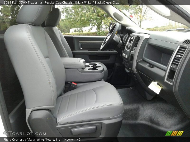 Bright White / Black/Diesel Gray 2018 Ram 3500 Tradesman Regular Cab Chassis