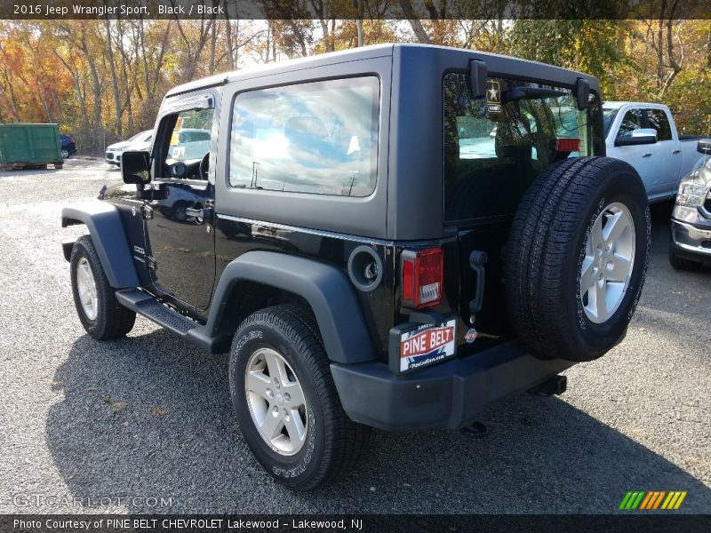 Black / Black 2016 Jeep Wrangler Sport