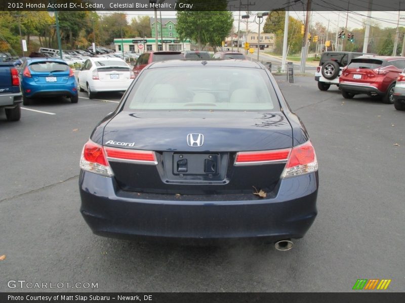 Celestial Blue Metallic / Gray 2012 Honda Accord EX-L Sedan