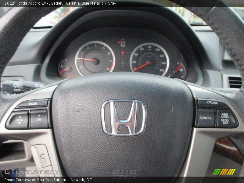 Celestial Blue Metallic / Gray 2012 Honda Accord EX-L Sedan