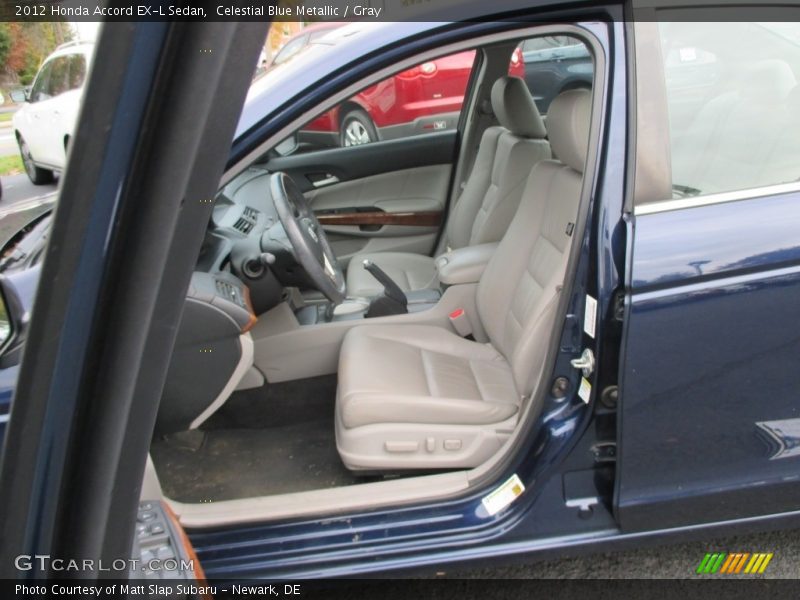 Celestial Blue Metallic / Gray 2012 Honda Accord EX-L Sedan