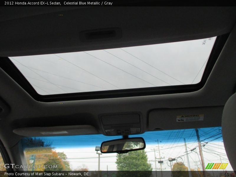 Celestial Blue Metallic / Gray 2012 Honda Accord EX-L Sedan