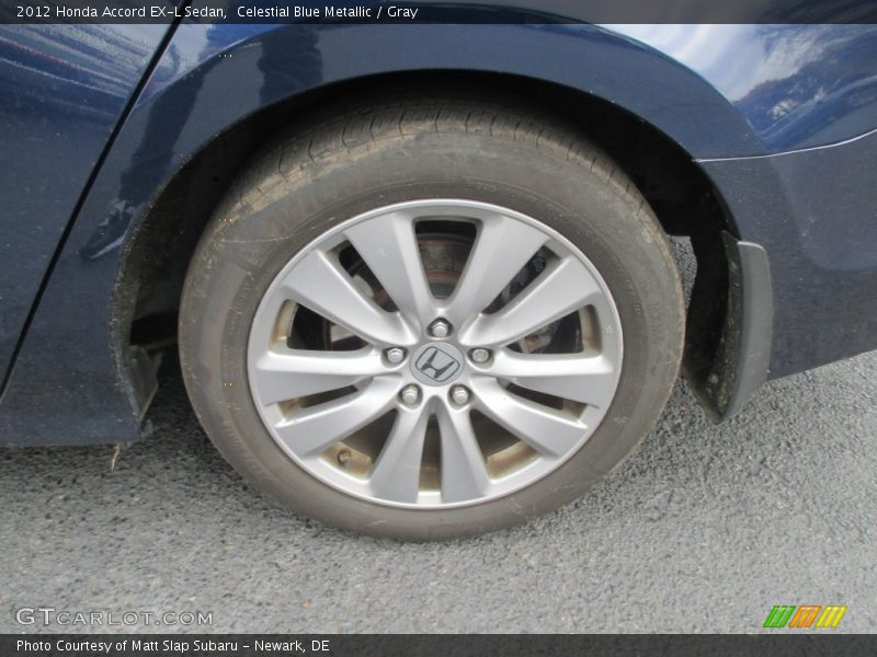 Celestial Blue Metallic / Gray 2012 Honda Accord EX-L Sedan