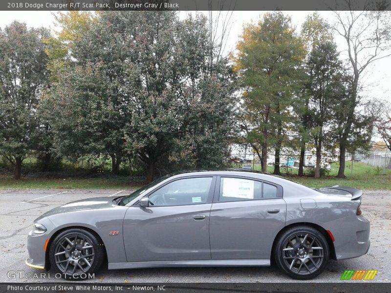 Destroyer Gray / Black 2018 Dodge Charger R/T Scat Pack