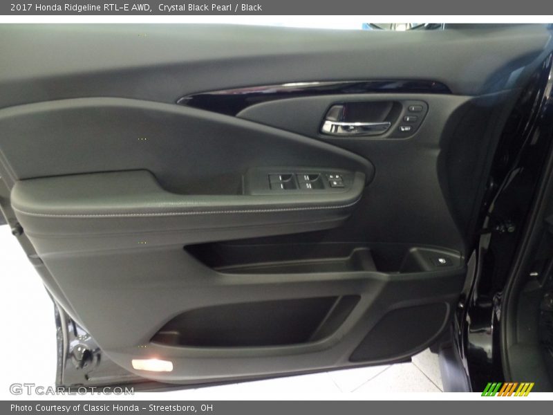 Crystal Black Pearl / Black 2017 Honda Ridgeline RTL-E AWD