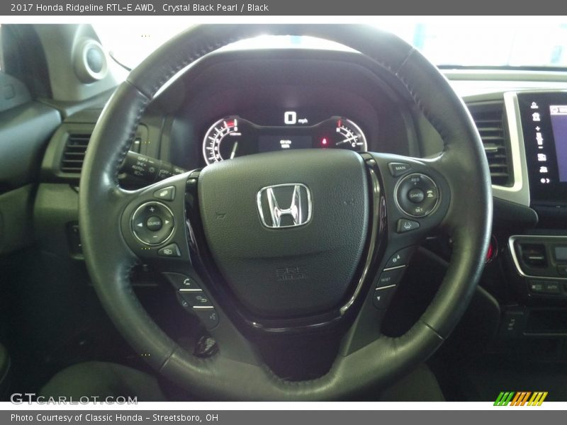Crystal Black Pearl / Black 2017 Honda Ridgeline RTL-E AWD