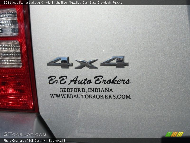 Bright Silver Metallic / Dark Slate Gray/Light Pebble 2011 Jeep Patriot Latitude X 4x4