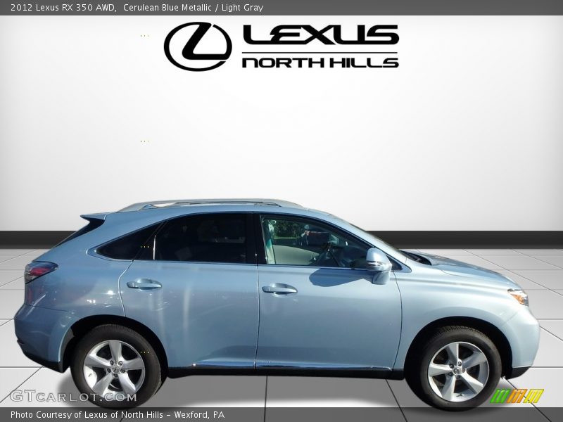 Cerulean Blue Metallic / Light Gray 2012 Lexus RX 350 AWD