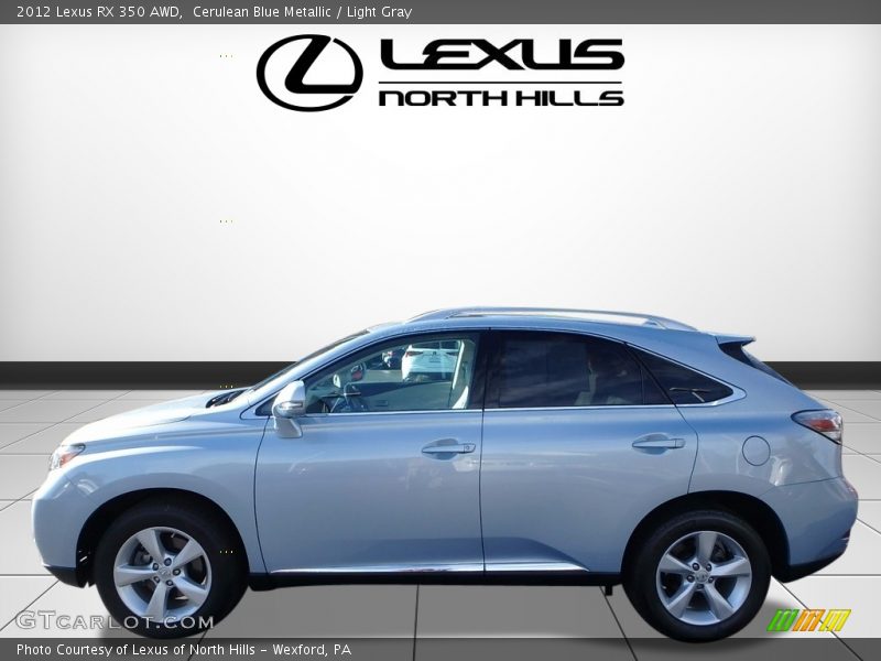 Cerulean Blue Metallic / Light Gray 2012 Lexus RX 350 AWD