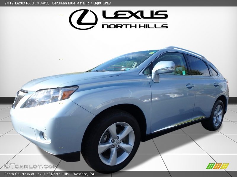 Cerulean Blue Metallic / Light Gray 2012 Lexus RX 350 AWD