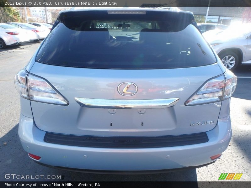 Cerulean Blue Metallic / Light Gray 2012 Lexus RX 350 AWD