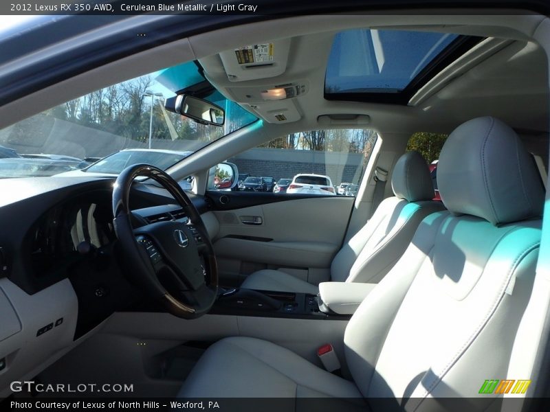 Cerulean Blue Metallic / Light Gray 2012 Lexus RX 350 AWD