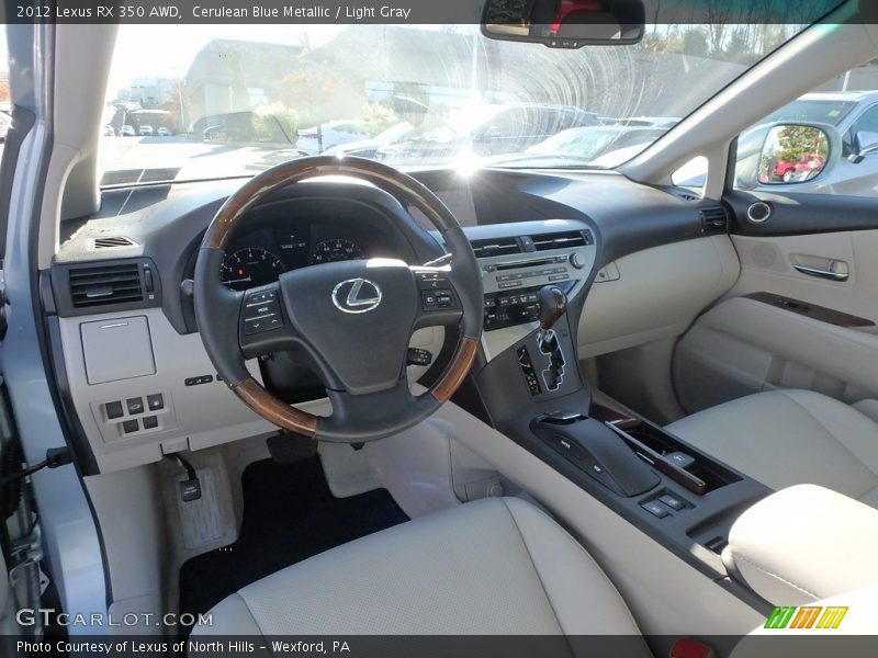 Cerulean Blue Metallic / Light Gray 2012 Lexus RX 350 AWD