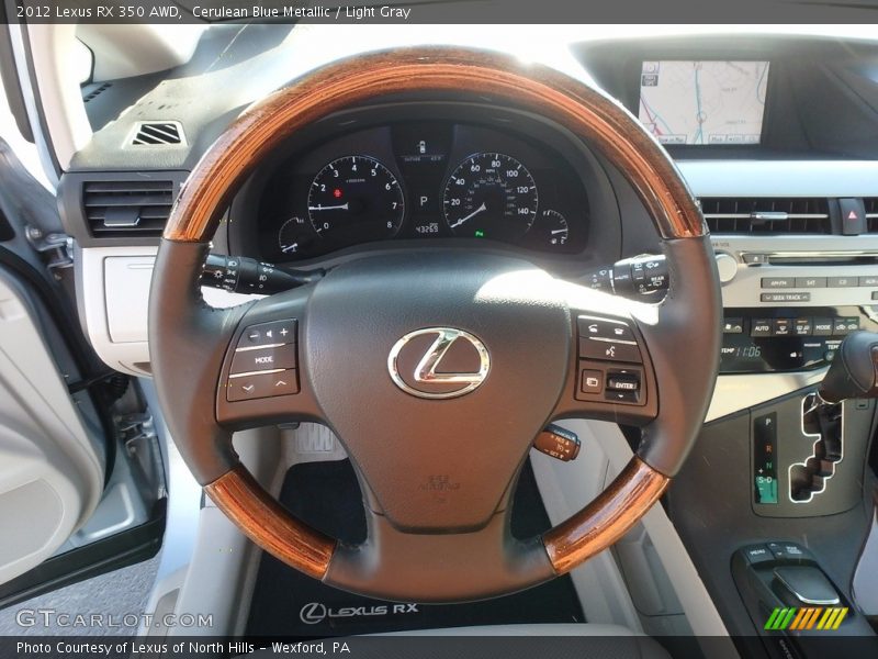 Cerulean Blue Metallic / Light Gray 2012 Lexus RX 350 AWD