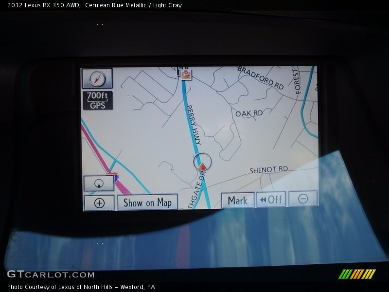 Cerulean Blue Metallic / Light Gray 2012 Lexus RX 350 AWD