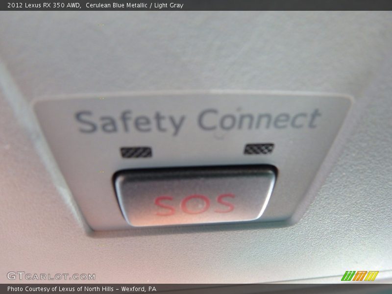 Cerulean Blue Metallic / Light Gray 2012 Lexus RX 350 AWD