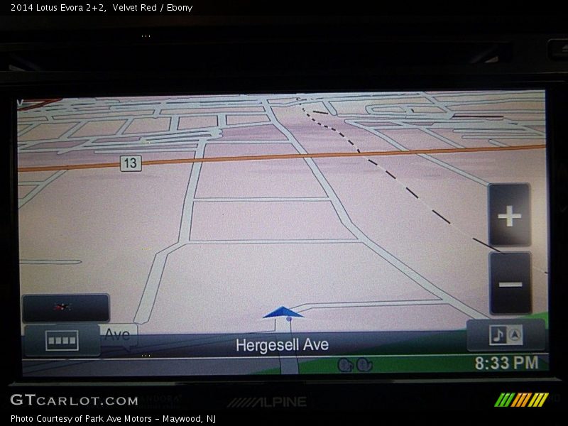 Navigation of 2014 Evora 2+2