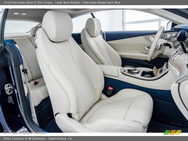 Lunar Blue Metallic / Macchiato Beige/Yacht Blue 2018 Mercedes-Benz E 400 Coupe
