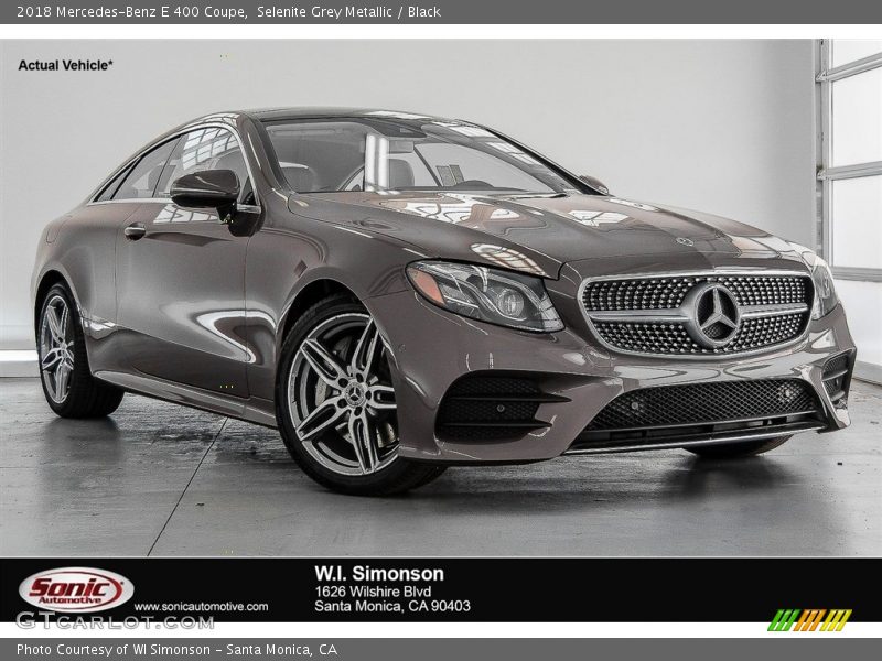 Selenite Grey Metallic / Black 2018 Mercedes-Benz E 400 Coupe