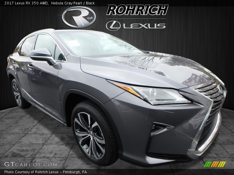 Nebula Gray Pearl / Black 2017 Lexus RX 350 AWD