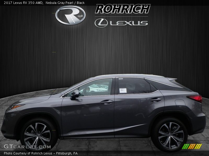 Nebula Gray Pearl / Black 2017 Lexus RX 350 AWD