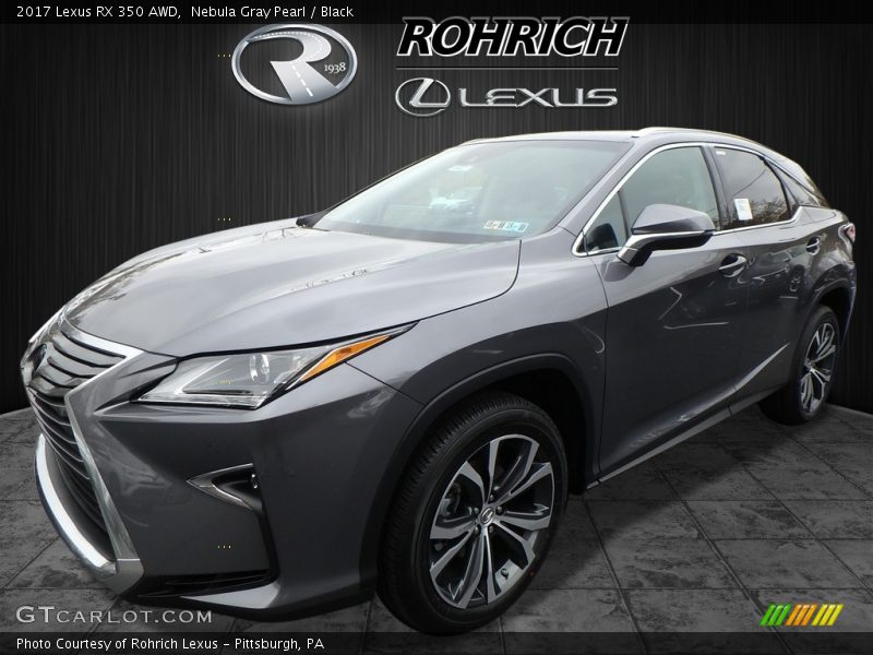 Nebula Gray Pearl / Black 2017 Lexus RX 350 AWD