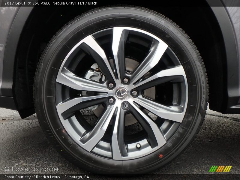 Nebula Gray Pearl / Black 2017 Lexus RX 350 AWD