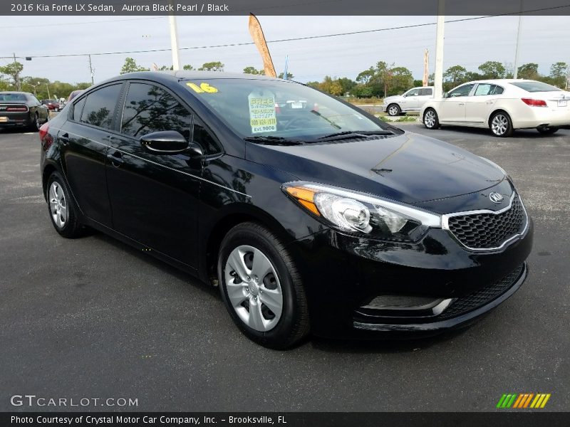 Aurora Black Pearl / Black 2016 Kia Forte LX Sedan