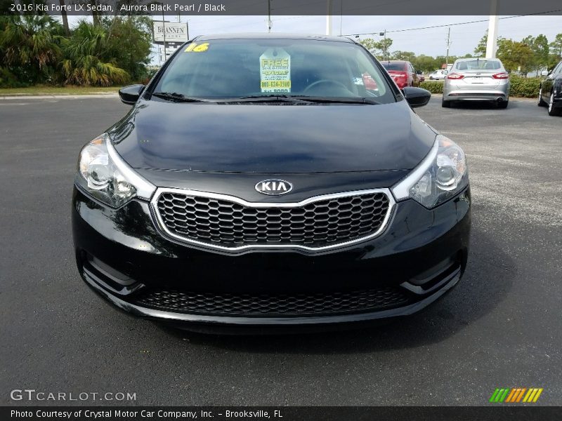 Aurora Black Pearl / Black 2016 Kia Forte LX Sedan