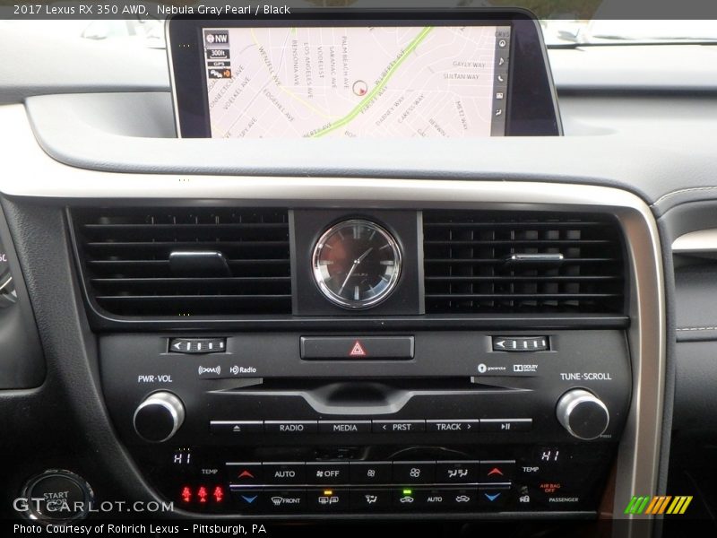 Nebula Gray Pearl / Black 2017 Lexus RX 350 AWD