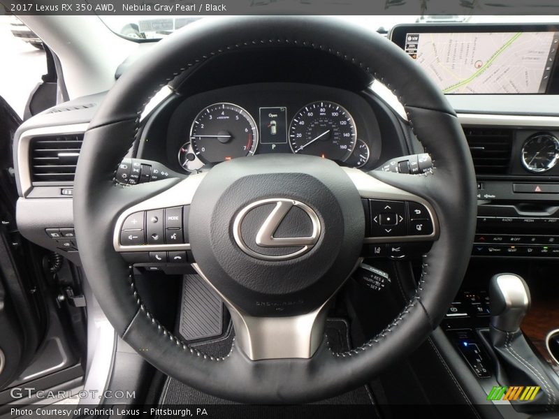 Nebula Gray Pearl / Black 2017 Lexus RX 350 AWD