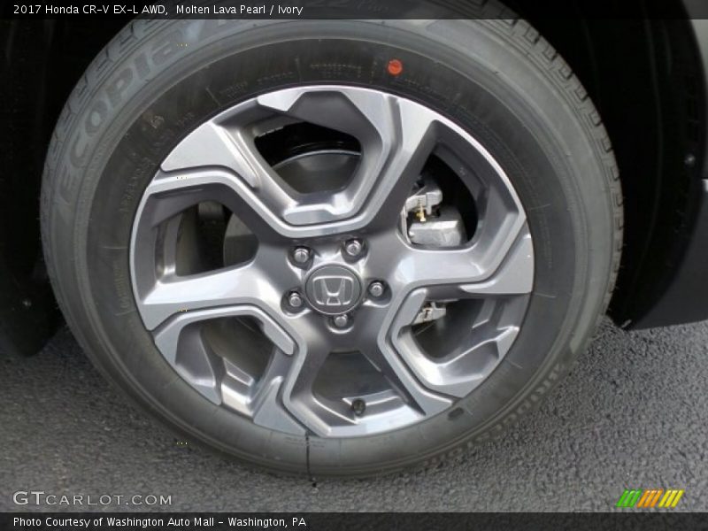 Molten Lava Pearl / Ivory 2017 Honda CR-V EX-L AWD