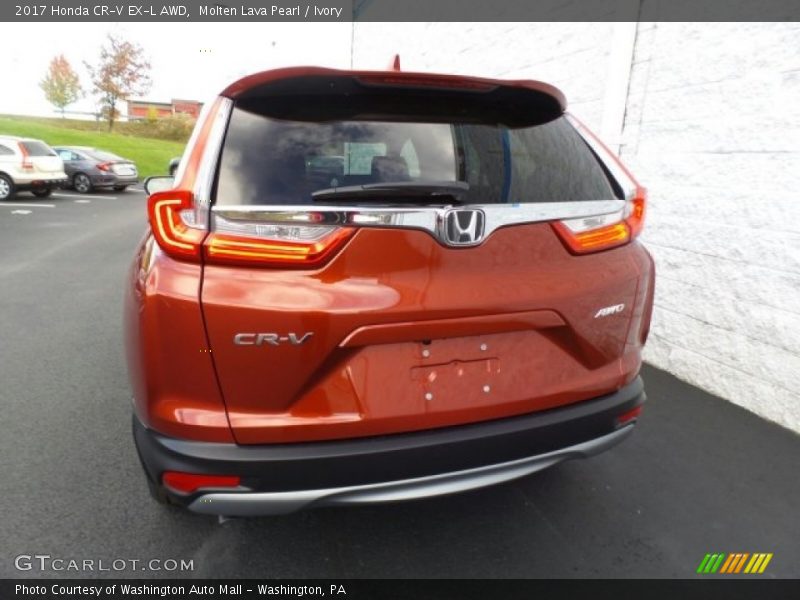 Molten Lava Pearl / Ivory 2017 Honda CR-V EX-L AWD