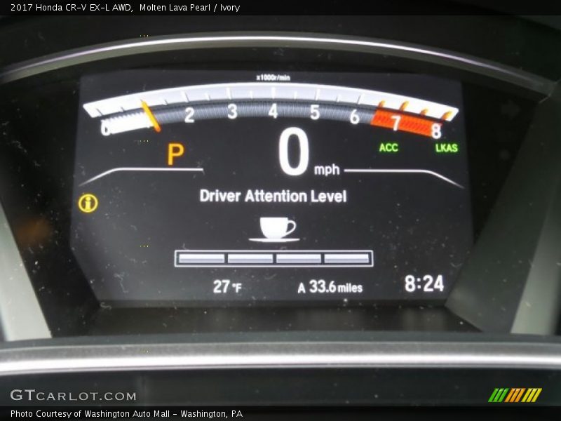Molten Lava Pearl / Ivory 2017 Honda CR-V EX-L AWD