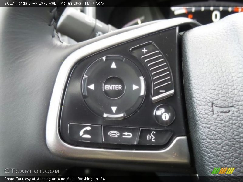 Molten Lava Pearl / Ivory 2017 Honda CR-V EX-L AWD